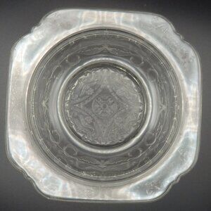 Vintage Depression Glass Small Square Bowl